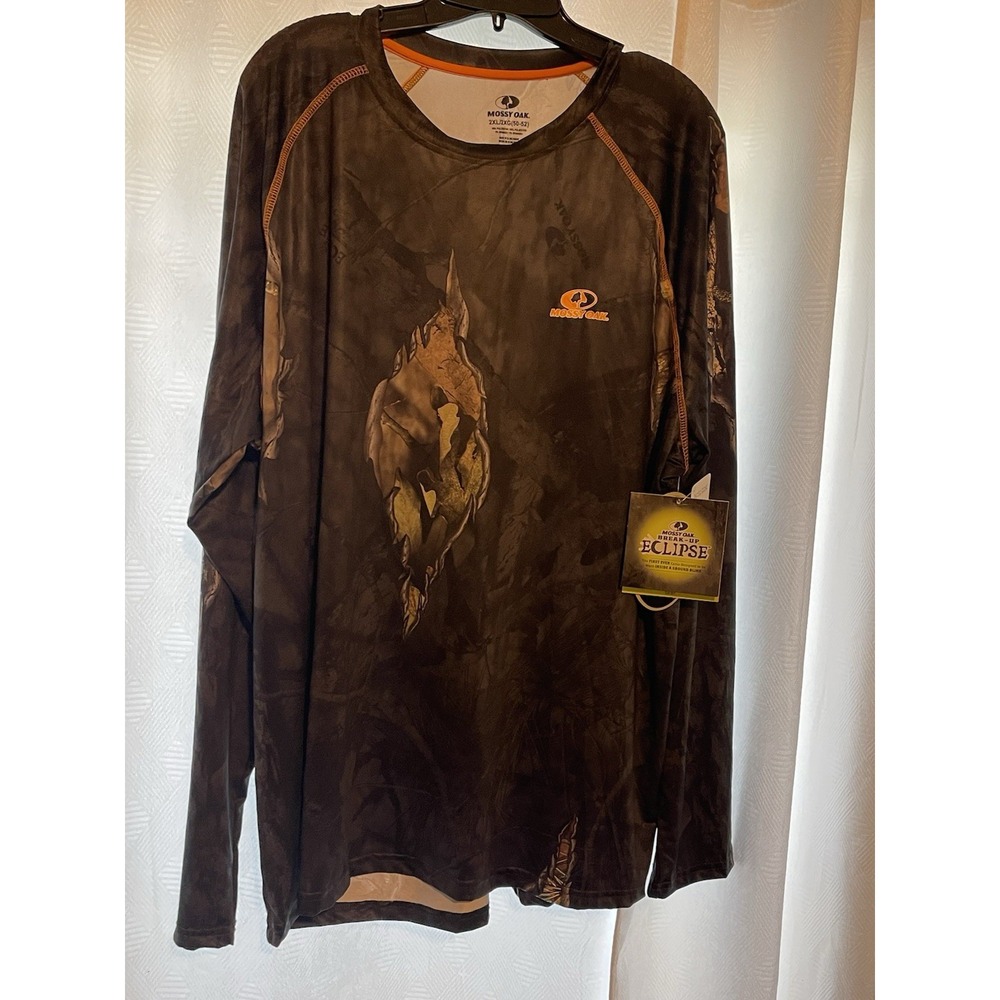 Mens Mossy Oak Eclipse Camo Long Sleeve Insect Repellent Shirt NEW! NWT XXL